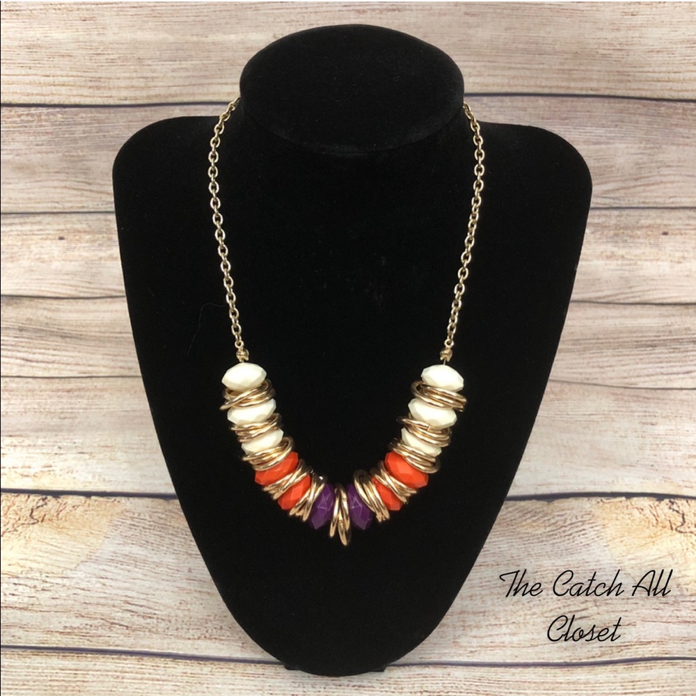 Large Bead Necklace - 16” Long w/ 3” Extender
